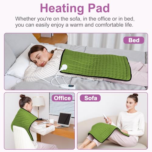 Heating Pad,Electric Heating Pad,Heating Pad for Back (GreenBlack, 24"x20") - color: Greenblack, size: 24x20 Inch