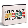 Gifts for Women Golfers, Positive Golf Zipper Makeup Bag - color: Positive Golf