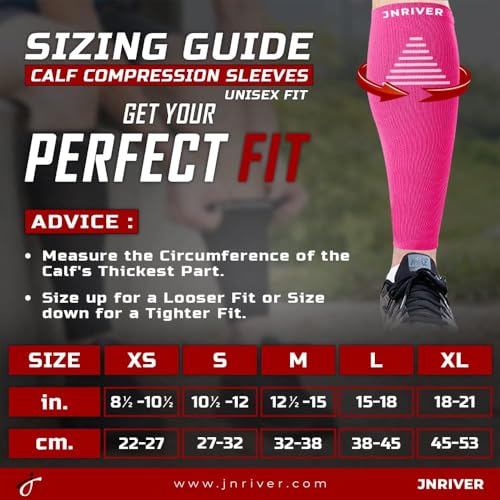 Calf Compression Sleeves For Men And Women - Shin Splint Compression Sleeve - Calf Brace Running, Cycling, Football - color: Pink, size: Small