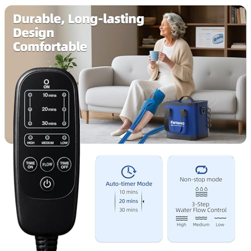 Ice Machine for Knee After Surgery Cold Therapy Cryotherapy Machine with Timer Knee Replacement Surgery (Blue)