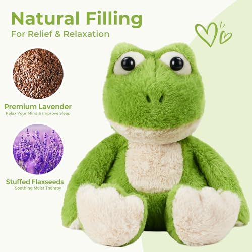 Microwavable Frog Stuffed Animals, Heatable & Coolable Plush Toys - style: C-Frog