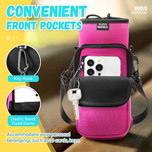Nuovoware Water Bottle Carrier Bag, 25oz/32oz, Plum Red - color: Plum Red, size: 25-32 Ounces - Standard