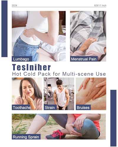 Ice Pack for Injuries Reusable, Ice Bags Reusable Hot Water Bag for Pain Relief, Hot & Cold Therapy Ice Bag, No-Leak Elastic Breathable Ice Cold Pack, Small Size 6" 2Pcs - style: 6"