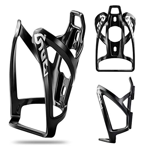 Suruid Bike Water Bottle Cage Ultra-Light Bicycle Bottle Holder Universal Bike Cup Holder Rack for Bicycle, Cycling, MTB, Road/Mountain Bikes 2 Pack - Black - color: Black