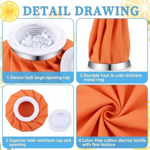 Honoson 4 Pack Reusable Ice Bag Hot Cold Bag Leakproof, Multicolored Style - style: Multicolored Style