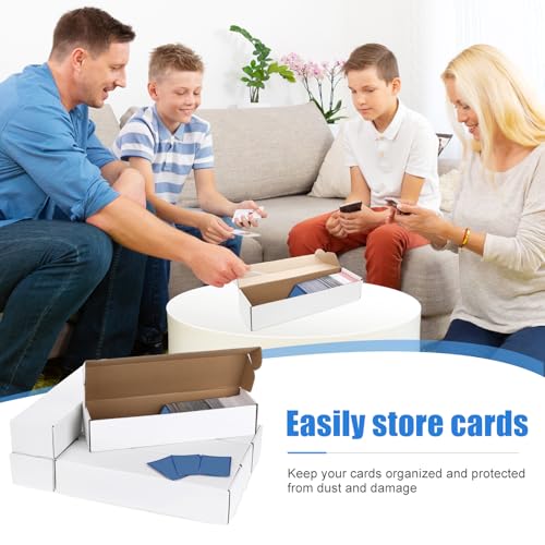 Yexiya Trading Card Storage Box White Cardboard Sports, 10 Pcs