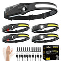 Rechargeable Headlamp 5PCS, 230° LED Head Lamp, Head Lights for Forehead - size: 5Pack