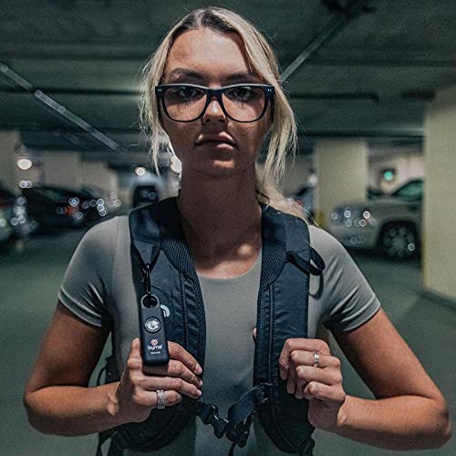 Byrna Banshee Personal Safety Alarm - 130 dB Loud Military Grade Self Defense Emergency Keychain Siren Device with LED Strobe Alert Light for Women, Men, Children, Elderly, Hikers and Runners (Black) - color: Black