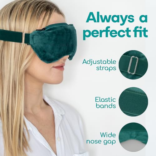Medi Grade Heated Eye Mask for Dry Eyes, 2-in-1 Warm Compress and Cold Mask