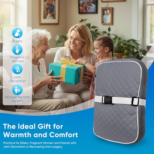 Knee Pillow with Soft Strap for Side Sleepers, Grid - Black - color: Grid - Black