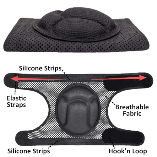 Gardening Knee Pads for Women Mens, wtih Adjustable Elastic Straps, Black M - color: Black, size: Medium