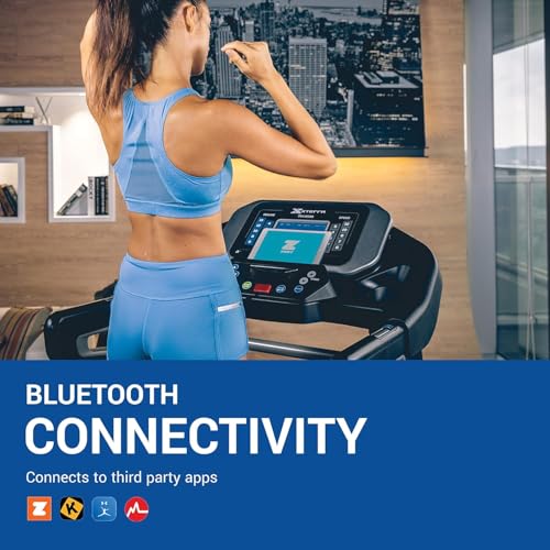 Xterra Fitness Sport Series Premium Folding Smart Treadmill, Handlebar Speed and Incline Controls, Large XTRASoft Cushioned Running Deck, Built-in FTMS-Enabled Bluetooth with XF Connect Fitness App - style: TRX4500