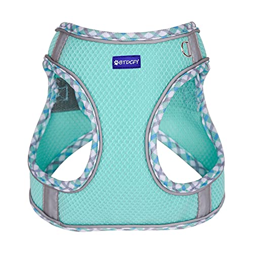 Step in Mesh Dog Harness and Leash Set Breathable Air Mesh Harness - color: Green, size: M(neck:12"-13.5",chest:16"-18")
