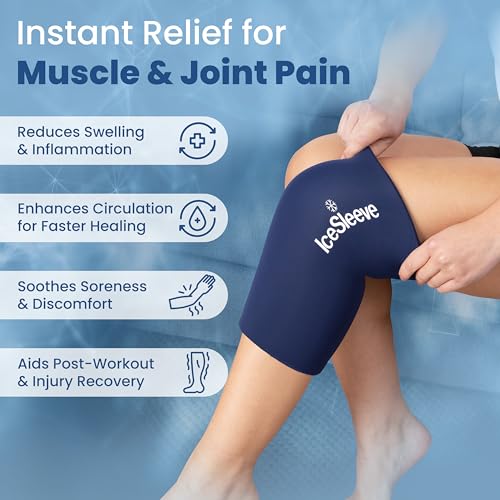 IceSleeve Elbow & Knee Ice Pack Wrap, Cold & Heat Therapy, Blue SM, 1 Pack - color: Blue, size: Small/Medium
