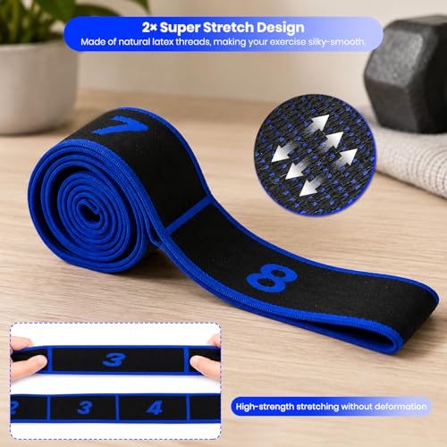 Resistance Band for Exercise, Physical Therapy, Rehab&Flexibility, Stretch Band for Yoga/Pilates/Dance/Gymnastics, Number Loop Elastic Strap for Body Shaping Home Gym