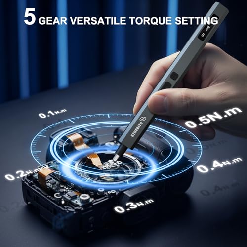 STREBITO Electric Screwdriver, 155 in 1 Precision Electric Screwdriver Set - color: Upgraded-black