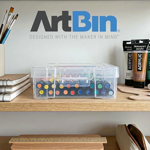 ArtBin 6953AB ClearView 6" x 6" Box Art & Craft Organizer, [1] Plastic Storage Case, Clear
