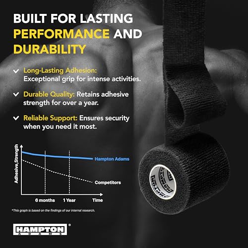 Hampton Adams Self Adhesive Bandage Wrap, Pet Safe, Cohesive Hold - color: Black
