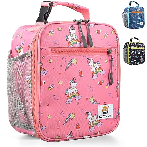 CaCTOUR Lunch Box Kids,Premium Insulated Lunch Bag for Girls Boys,Soft Bag Mini Cooler Back to School Thermal Reusable Lunch Bag for Work School Picnic (Star Rainbow) - color: Star Rainbow