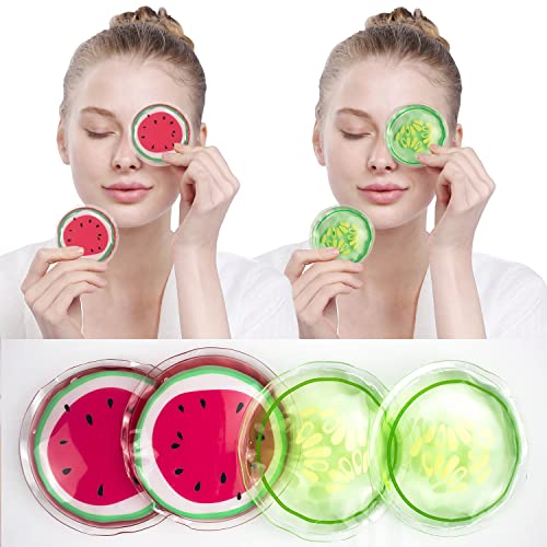 Hot and Cold Eye Pads, Reusable Eye Patches - color: Watermelons+cucumbers