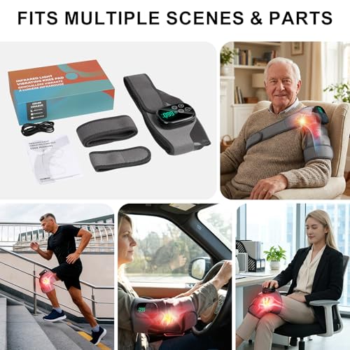 GALAX PRO Knee Electric Massager with Heat, Cordless Heated Knee Massage