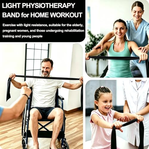 Long Resistance Bands for Working Out, Physical Therapy, Yoga & Pilates - color: Black