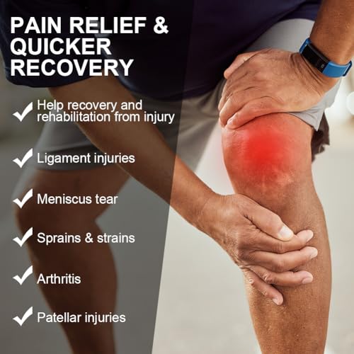 AOOWU Knee Support Open Patella, More Stable Hinge Structure, Knee Pads with Parallel Straps & Dual Side Stabilizers, Suitable for Arthritis, Meniscus Tear, Tendonitis, ACL, Ligament Injury, XL - color: XL