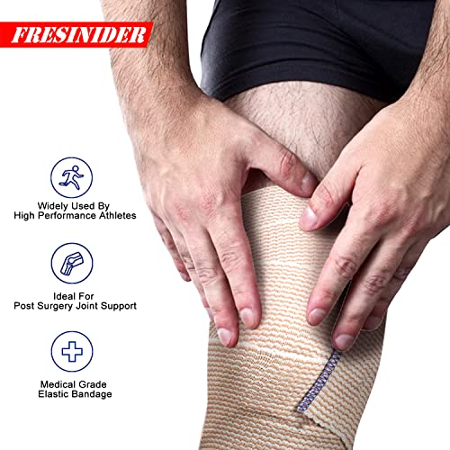 FRESINIDER Premium Elastic Bandage Wrap 3 Inch, 8 Pack, Hook and Loop - color: 8 Pack X 3 Inches
