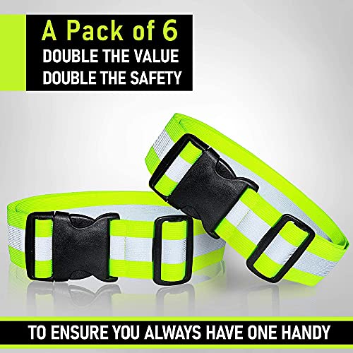 2-6 Pack - Reflective Glow Belt Safety Gear, Pt Belt, for Running Cycling Walking Marathon Military - style: 6 Pack