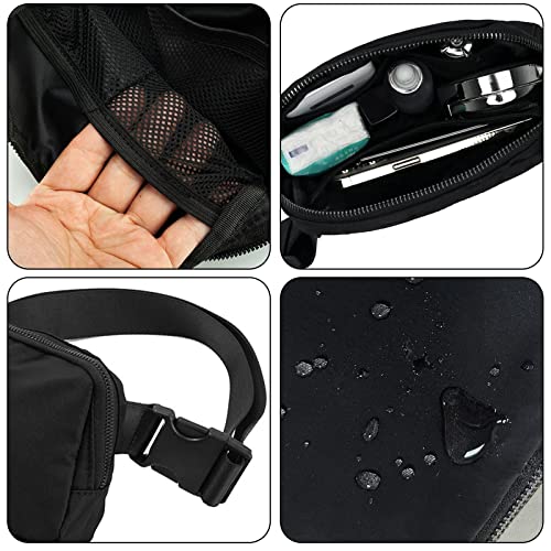 Amazerbst Belt Bag, Fanny Pack, Everywhere Belt Bag,40 Inch Adjustable Strap, for Women and Men,Waterproof - color: Black