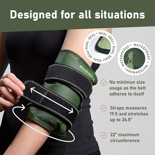 Medium Gel Ice Pack Wrap with Straps, Stretchable 8" x 23" - style: Green