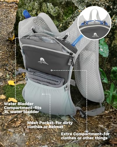 Running Vest for Women and Men, Hydration Running Backpack, Runners Vest, Hydration Vest, with Front Phone Holder, Adjustable Chest and Waist Strap - color: Dark Gray, size: Only Backpack