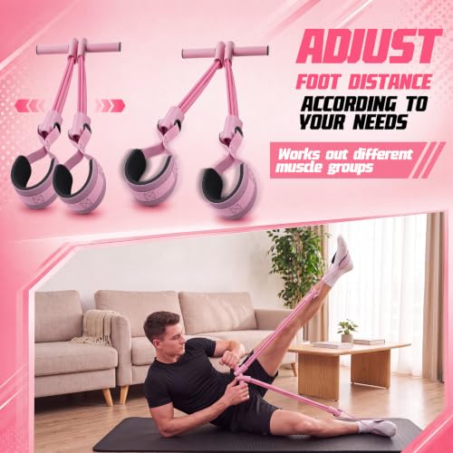 Lewtemi Upgraded Pedal Resistance Bands with Handles, Separated 8-Tube