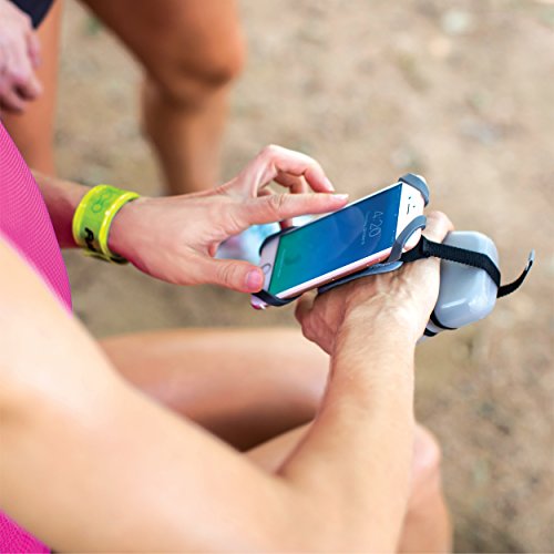 FuelBelt Tech Fuel Hand-Held Running Water Bottle with Smartphone Holder, 10 oz