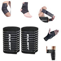 EULANT 90cm Elastic Knee/Calf Support Bandage Thigh Compression Wrap 1 Pair - color: Black, size: 90cm