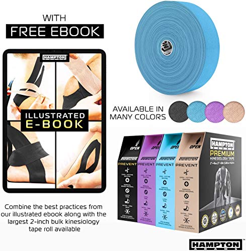 Hampton Adams Kinesiology Tape, Uncut Roll, Waterproof Muscle Support - color: Beige, size: 2in x 135ft (1 Roll)
