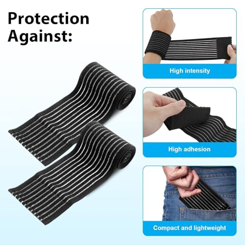8Pcs Ice Pack Straps, 4 Sizes Elastic Hot Cold Therapy Strap