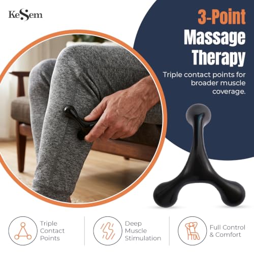Manual Trigger Point Massage Tool Set, 3 Pack Deep Tissue Massage Tools With Thumb Saver & 3-Legged Massage Knobs, Handheld Pressure Point Massager For Neck, Back, Shoulders, Legs, Feet & Full Body