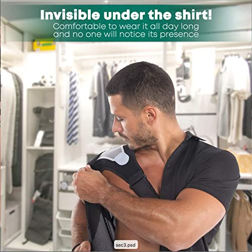 Shoulder Support Brace with 2 Reusable Round Gel Ice Packs for Shoulder Soreness & Stiffness Relief, Hot Cold Compress Sleeve for Men Women, Adjustable Breathable Mesh