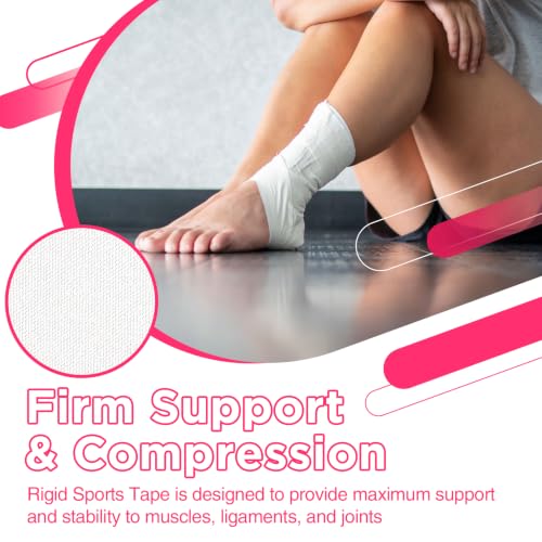 OK TAPE Athletic Sports Tape 4 Packs 32.8ft Per Roll White Strong Adhesion - color: White, size: 1.5" x 11yards - 4 Rolls