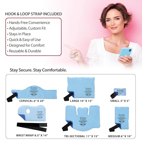 Reusable Hot & Cold Therapy Pack for Pain Relief and Injuries, Medium - size: Medium - 6 x 10 Inch
