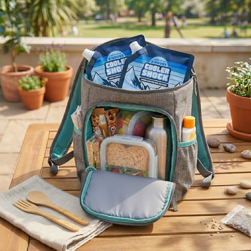 Cooler Shock Reusable Ice Packs for Cooler - Long Lasting Cold Freezer Packs for Coolers and Lunch Boxes - Cooler Ice Packs for Camping Gear, Fishing, Road Trips, Beach Must Haves - style: Small - 5pk
