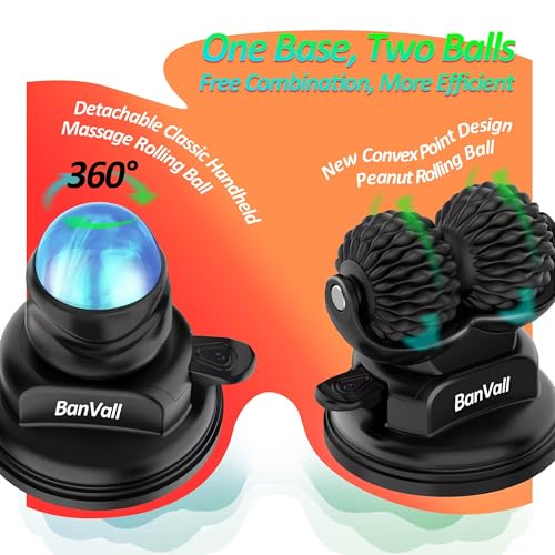 Roller Massage Ball Set for Myofascial Release,Muscles Deep Tissue Massage,Lymphatic Drainage,Wall Mountable Suction Cup for Trigger Point Therapy,Reduce Back Pain and Every Part of The Body - style: Massage Ball Kit