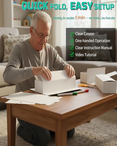 Card Box,Trading Card Storage Card Box with 5-Compartment, Glossy White Box - size: 6 piece 14in for Cards