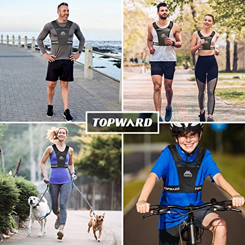 Topward Running Phone Holder Vest for Men Women Jogging Walking Exercise & Gym Workout. Waterproof Chest Pack for All Smartphones