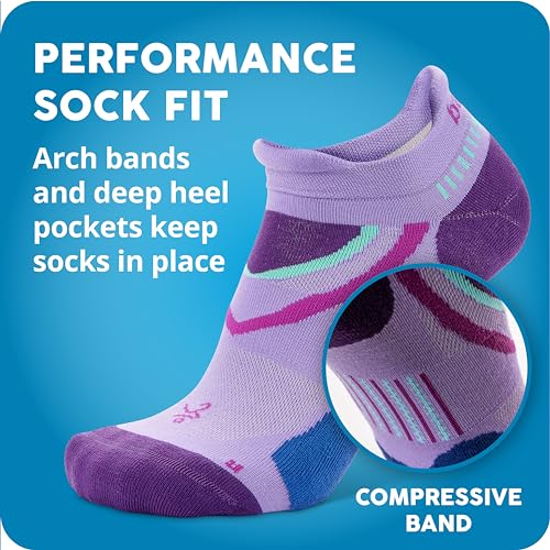 Balega Unisex Adult UltraGlide Friction-Free No-Show Running Socks (1-Pair) - color: Electric Pink/Midgrey, size: Large
