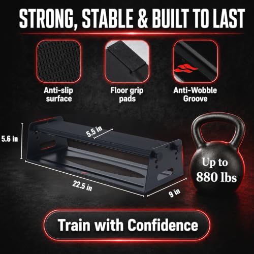 Calf Raise Block, Adjustable Angle & Height, Steel, 880lbs