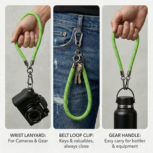 Phone Lanyard Wrist Strap Soft Rope Phone Strap Wrist Lanyard Heavy Duty - color: Green/Blue