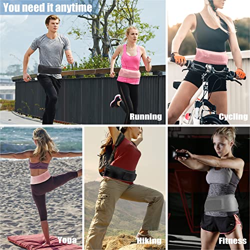 Slim Invisible Running Belt, Breathable Large Capacity Mesh Pouch - color: Black, size: X-Large