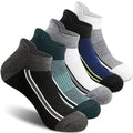 Gonii Men's Running Athletic Ankle Socks - Thick Cushioned Low Cut Socks - color: 5 Pairs Quotidian, size: 12-15